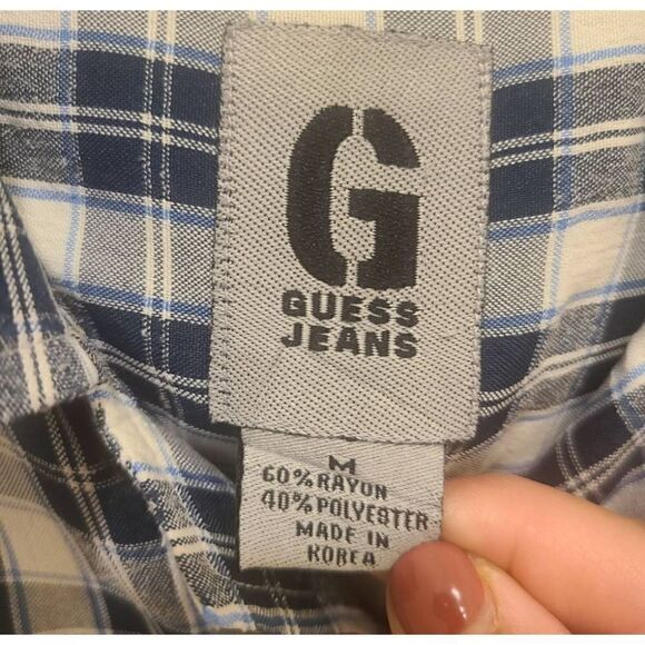 Men Guess Button Up Shirt Size M - Picture 3 of 3
